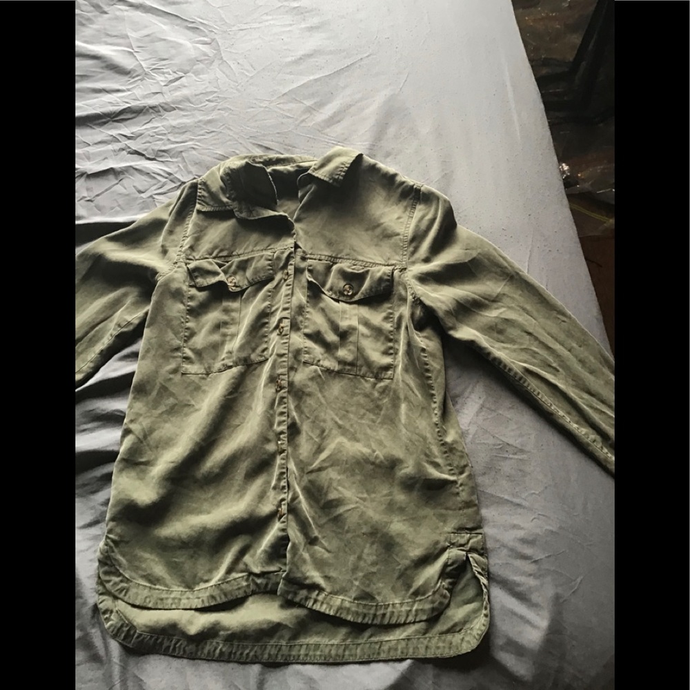 Cute green button up jacket